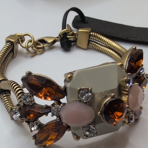 J. Crew Gold and Brown Bracelet with Natural Stones - Picture 4 of 6